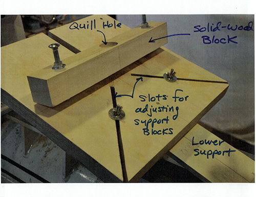 Complete back section of Keith Rowley’s lathe drilling jig