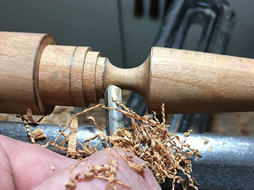 Shaving letter opener blank before handle segment