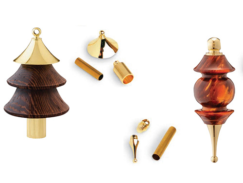 Christmas tree and finial ornament hardware