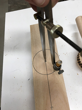 Marking tea strainer turning blank