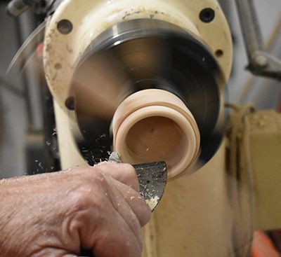 Cutting interior of tea strainer cup