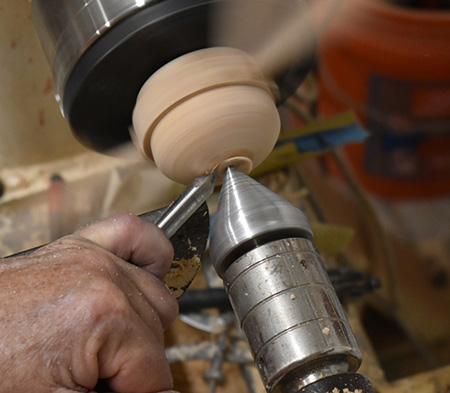 Trimming down tenon with hex scraper