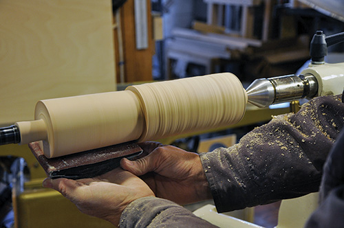 Sanding down mallet head piece