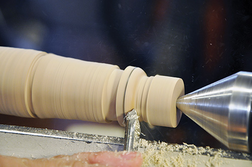 Turning bead on mallet handle