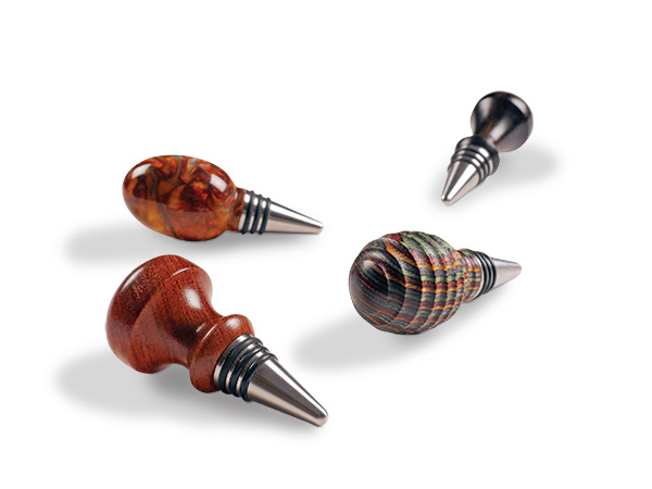 Examples of styles of bottle stopper handles