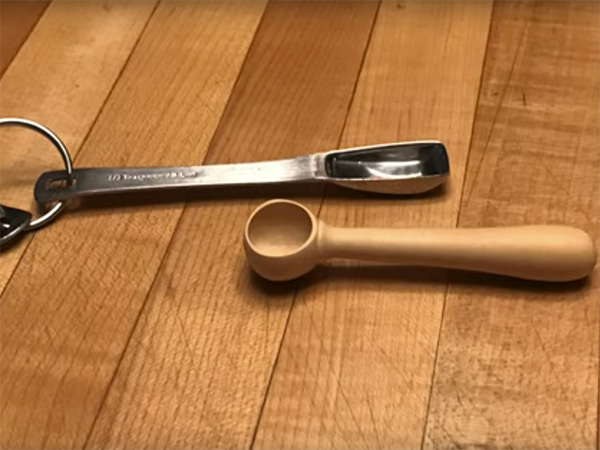 Turning a Small Measuring Spoon
