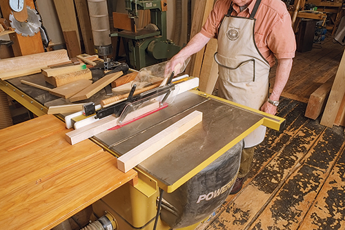 Cutting turning blanks to size