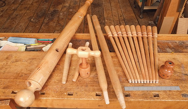 Paired turnings laid out together