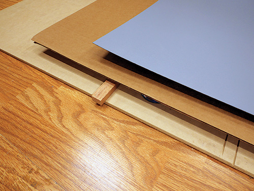 Separating MDF and laminate with bench cookie