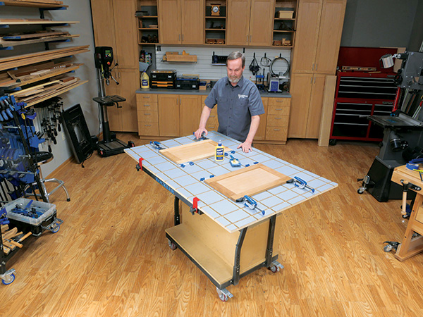 Using an MDF clamping table with t-tracks