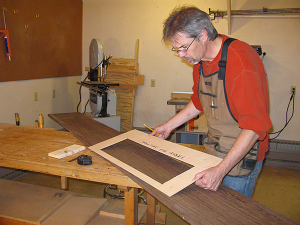 Choosing pieces of wenge for country table project