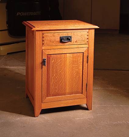 Cabinet made with figured white oak