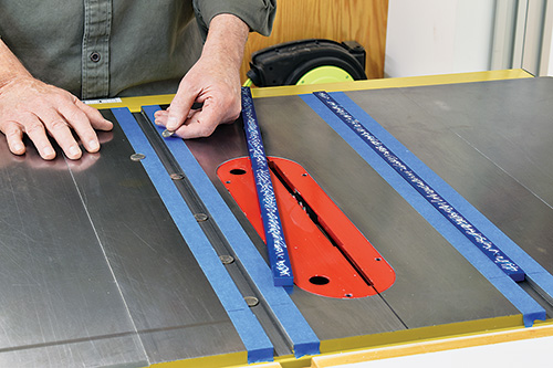 Placing spacers to lay out miter bars
