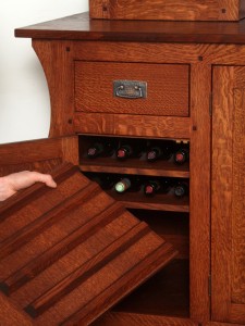 I built this Arts & Crafts-inspired Wine Cabinet back in 2003 for the August issue. 