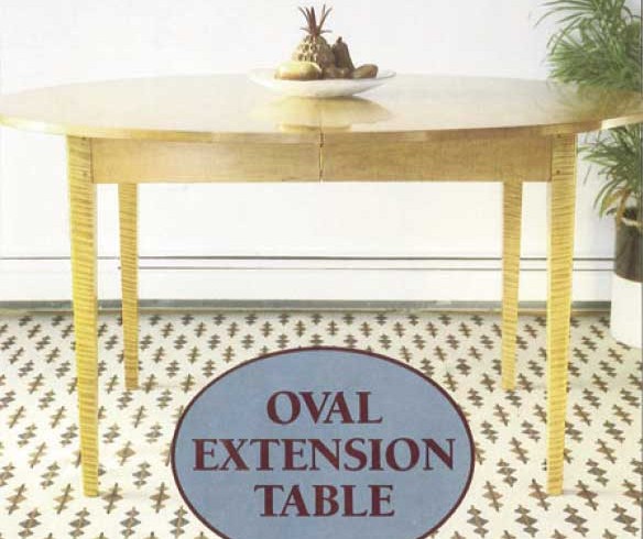 Oval extension table