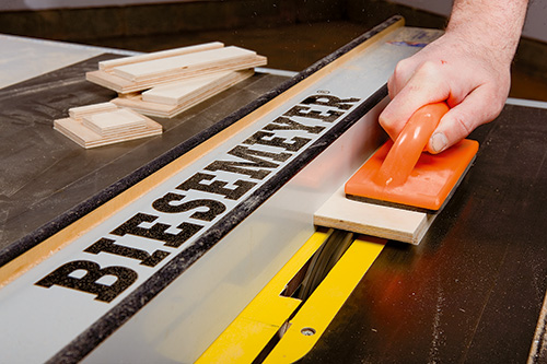 Milling bracket dadoes on a table saw