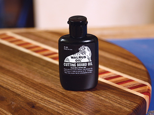 Bottle of Walrus Oil cutting board finish