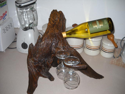Firewood Wine Bottle Holder