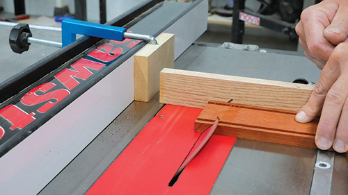 Cutting mitered end into cabinet side of wireless speaker