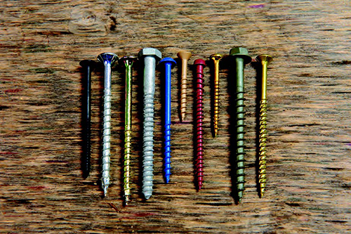 Metallic platings and synthetic coatings provide wood screws with varying degrees of protection against corrosion and staining the wood they’re driven into.