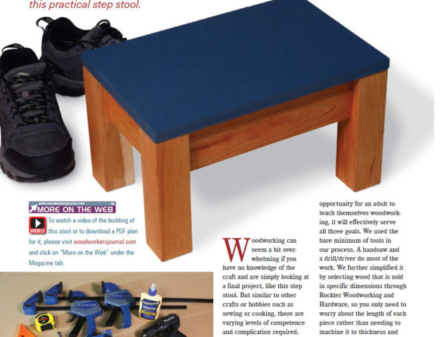 Sample page from Woodworker's Journal magazine