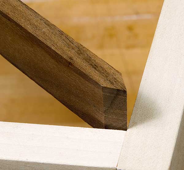 Photo 1: Pinch rods assess squareness based on the "feel" of a friction fit.