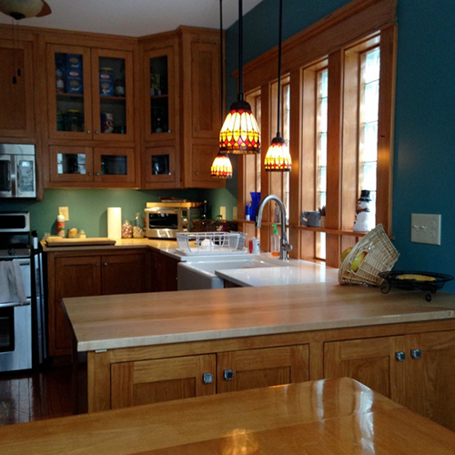 Preventing Pine Kitchen Cabinets from Darkening