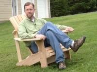 Chris Marshall and his Adirondack chair