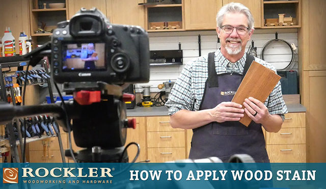 Wood stain application demonstration