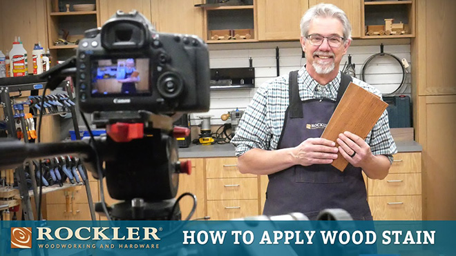 Wood stain application demonstration