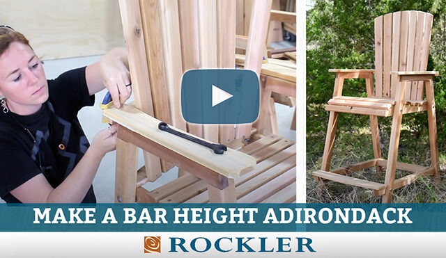 Building bar height adirondack chairs