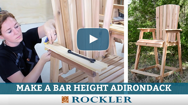 Building bar height adirondack chairs