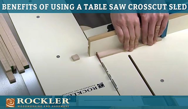 Using a table saw crosscut sled
