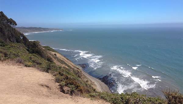 This is a view from the Pt. Reyes side of the beach, north of Bolinas, CA.