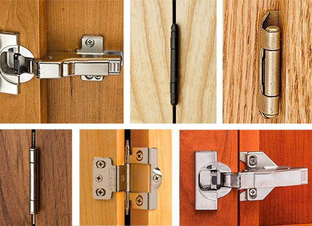 Selection of cabinet hinge options