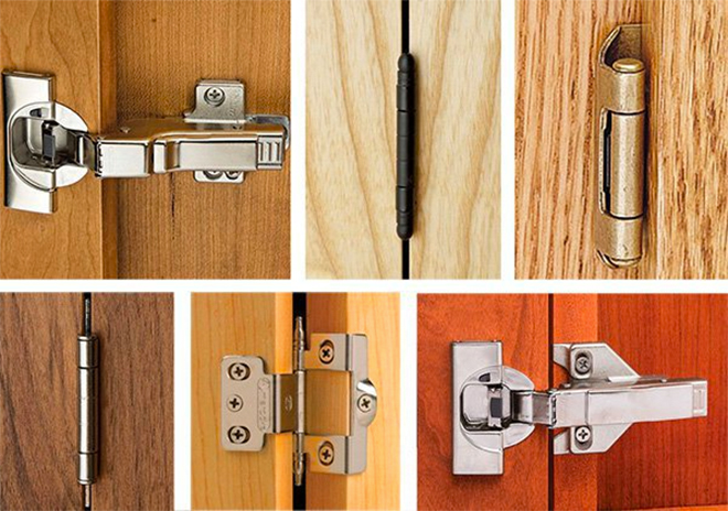 Selection of cabinet hinge options