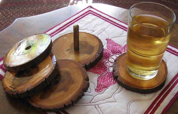 Coasters from a Log