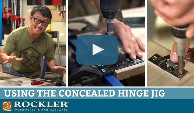 Installing concealed European hinges