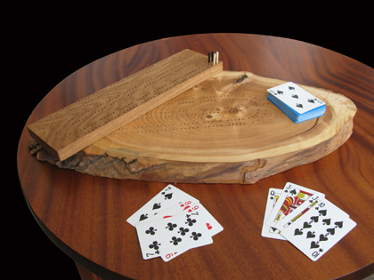 Wooden cribbage boards