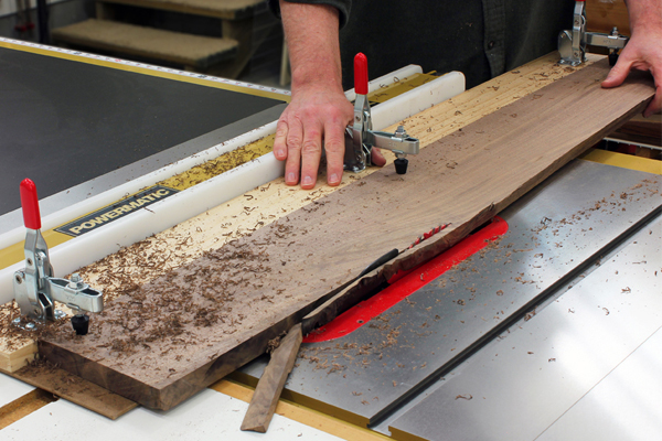 How To Cut Rough Edge Board Table Saw Slab Cutting - Diy Table Saw Rip Sled