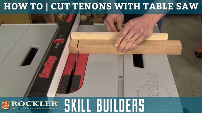 Using a table saw to cut tenon joinery