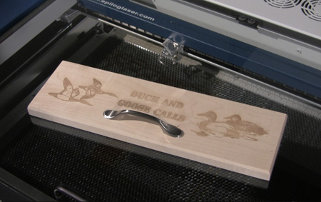 Laser Engraving Custom Graphics on Drawer Fronts