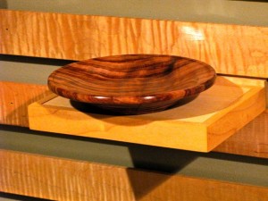 flat turned bubinga bowl