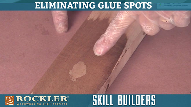 Eliminating glue spots