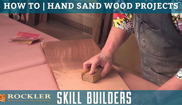 Hand sanding wood projects