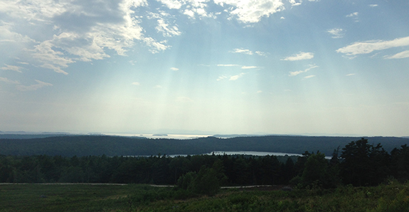 The drive out to the Haystack School from Bangor Airport offers beautiful views of the Maine coast.