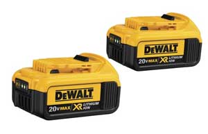 DeWALT 20V MAX* Premium XR Lithium Ion Battery Packs