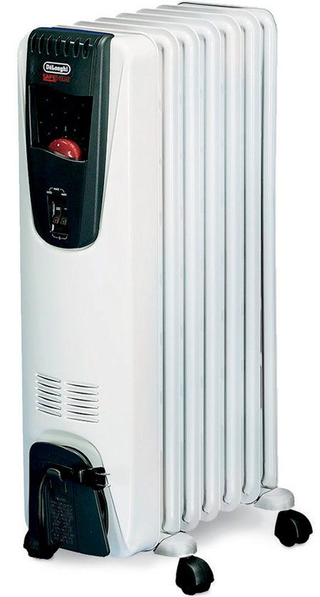 Oil-filled electric heaters warm up slowly, but can provide a safe and easy way to warm a shop.