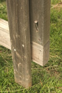 These gate-frame joints suffer slam after slam from my kids, but they're holding fast. Stainless-steel screws were the right choice here.