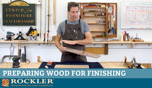 Preparing wood for finishing